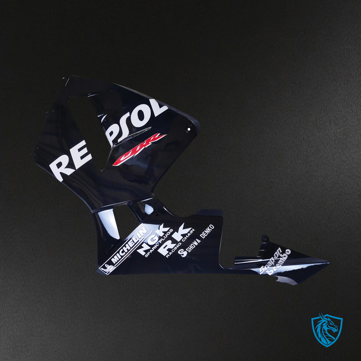 Honda CBR600RR (2003-2004) Black with Logo - Fairing Kit