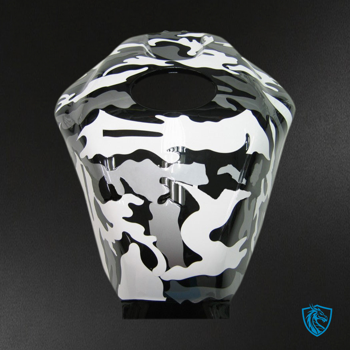 Honda CBR600RR (2003-2004) Blk White & Silver Camouflage Fairings Kit - Aftermarket ABS Bodywork