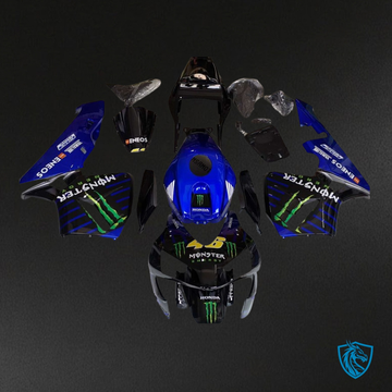 Honda CBR600RR (2003-2004) Blue & Black Monster Fairing Kit - Aftermarket ABS Bodywork