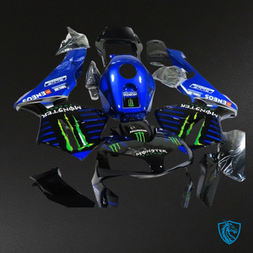 Honda CBR600RR (2003-2004) Blue & Black Monster Fairing Kit - Aftermarket ABS Bodywork