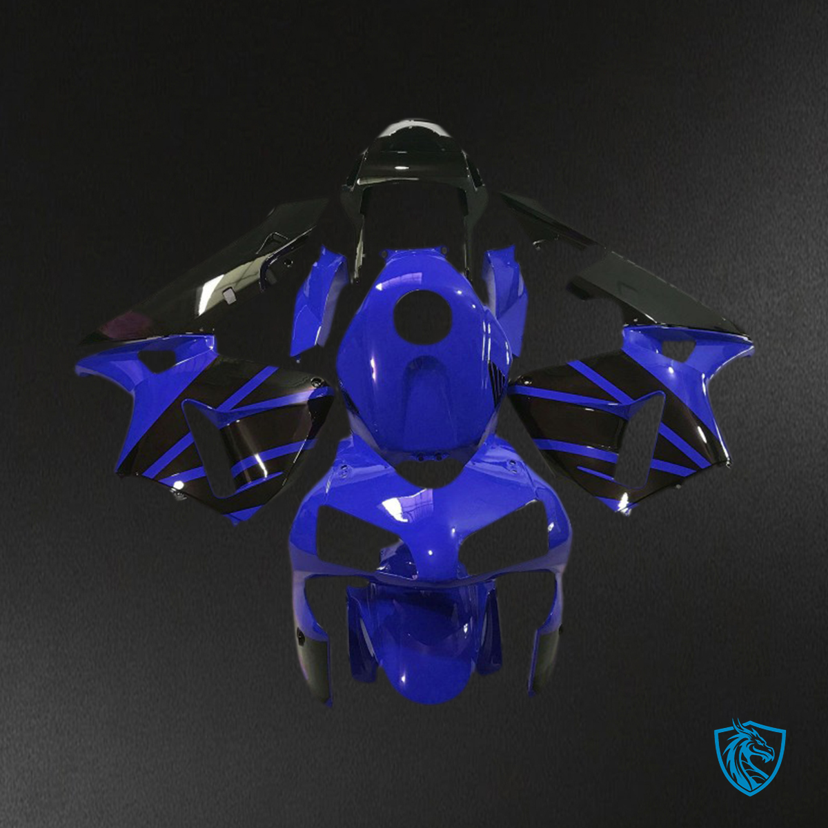 Honda CBR600RR (2003-2004) Blue Glossy Fairing Kit - Aftermarket ABS Bodywork