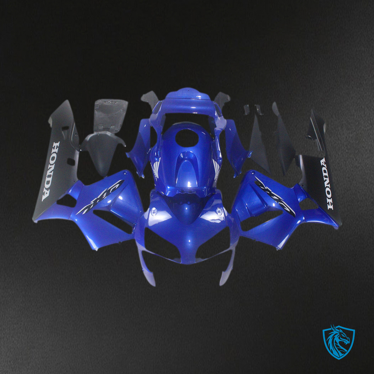 Honda CBR600RR (2003-2004) Blue & Black Generic - Custom ABS Fairing Kit