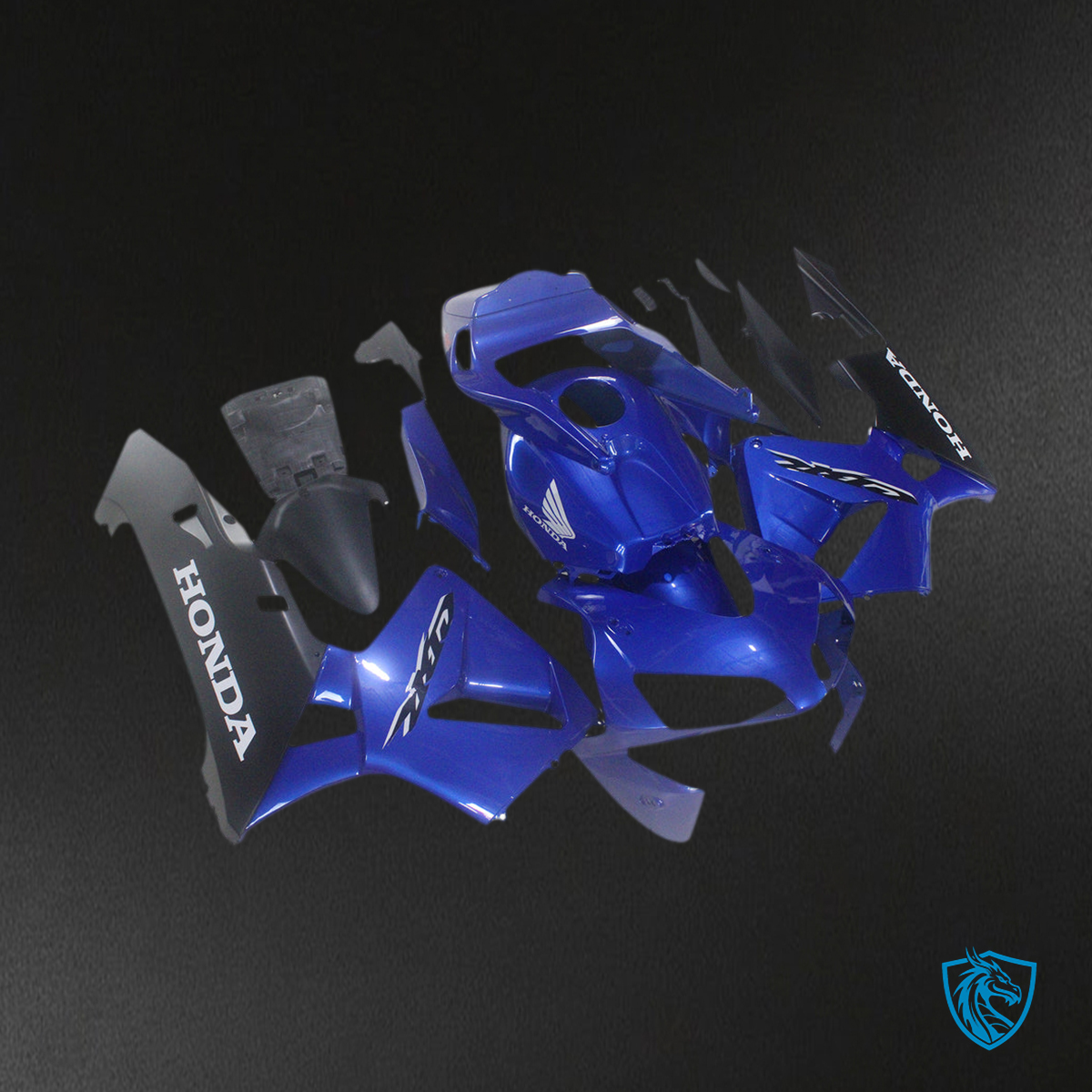 Honda CBR600RR (2003-2004) Blue & Black Generic - Custom ABS Fairing Kit