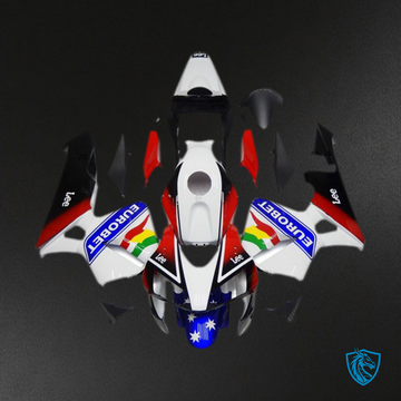 Honda CBR600RR (2003-2004) Whith, Red & Blue Fairing Kit - Aftermarket ABS Bodywork