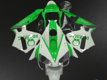 Honda CBR600RR (2003-2004) Gloss White & Green Fairing Kit - Aftermarket ABS Bodywork
