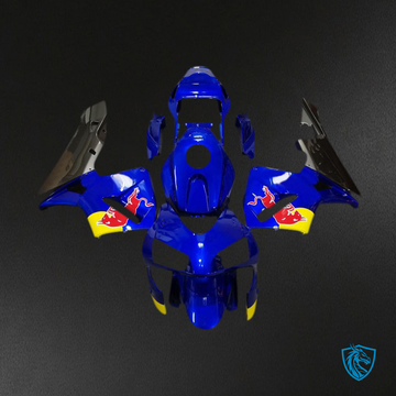Honda CBR600RR (2003-2004) Glossy Blue & Red Bull Motorcycle - Custom ABS Fairing Kit