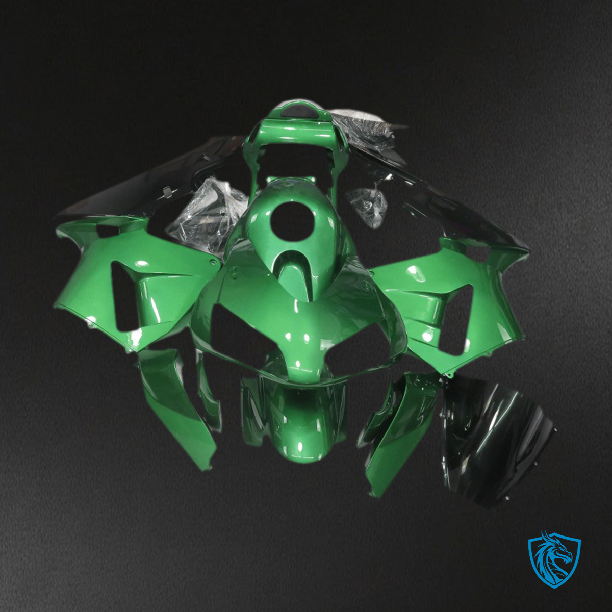 Honda CBR600RR (2003-2004) Glossy Green Motorcycle - Custom ABS Fairing Kit