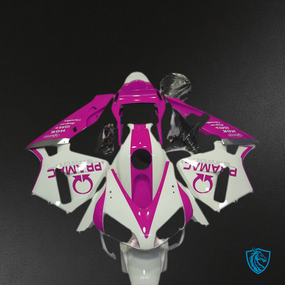 Honda CBR600RR (2003-2004)  White & Pink Pramac - MERGEment Motorcycle Fairings Kit