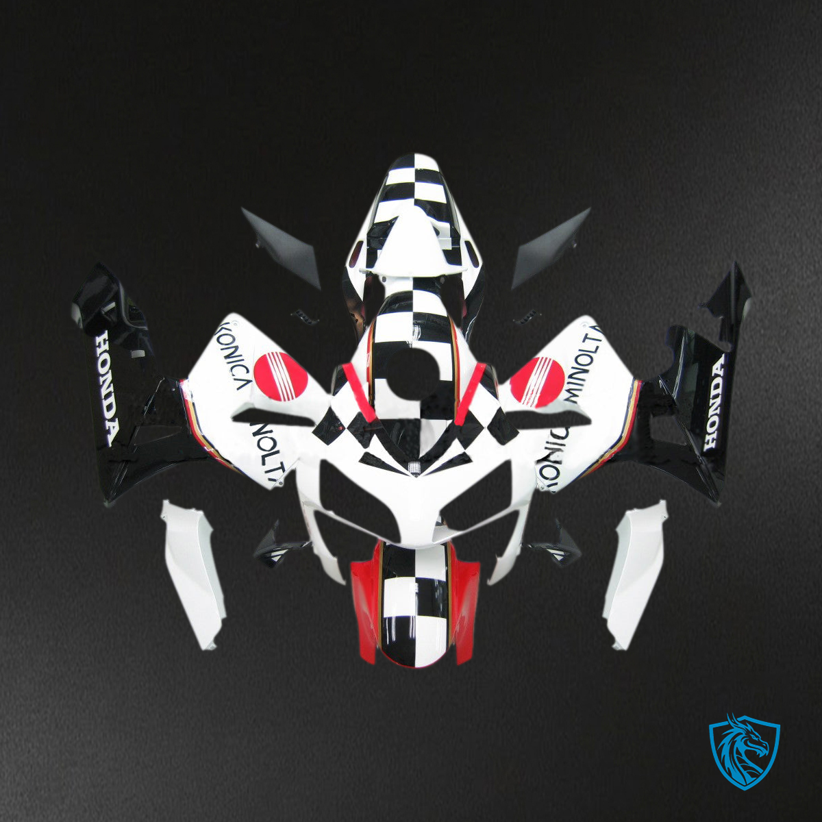 Honda CBR600RR (2003-2004) White & Black Generic Fairings Kit - Aftermarket ABS Bodywork