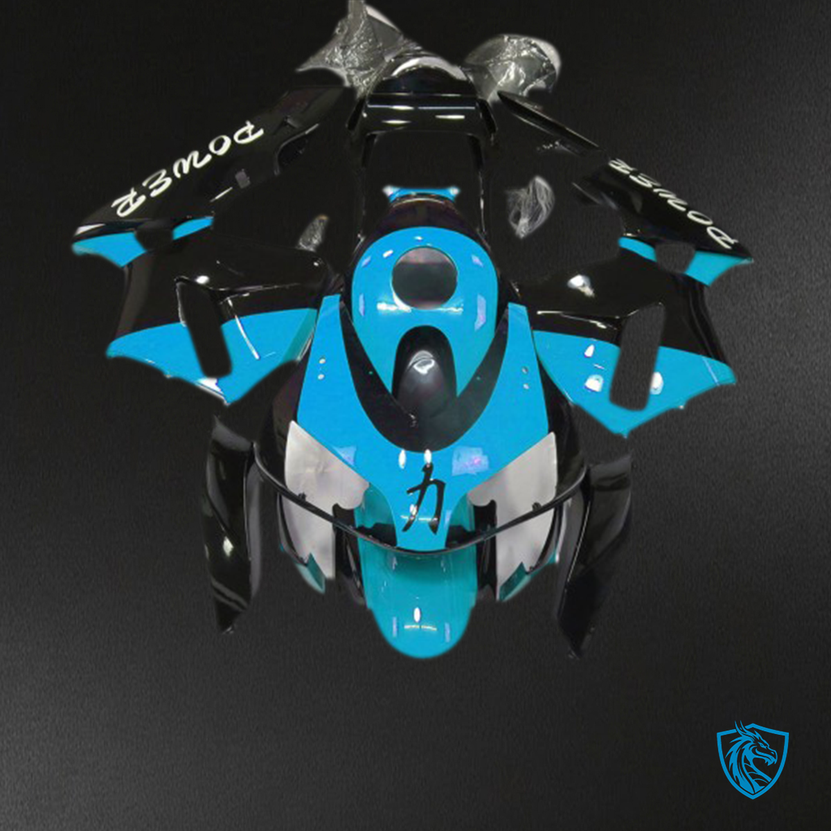 Honda CBR600RR (2003-2004) Light Blue Power Motorcycle - Custom ABS Fairing Kit