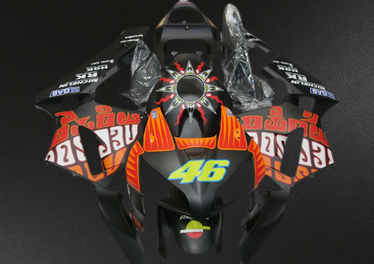 Honda CBR600RR (2003-2004) Red & Black Matt Rossi Design - Fairing Kit | ABS Bodywork