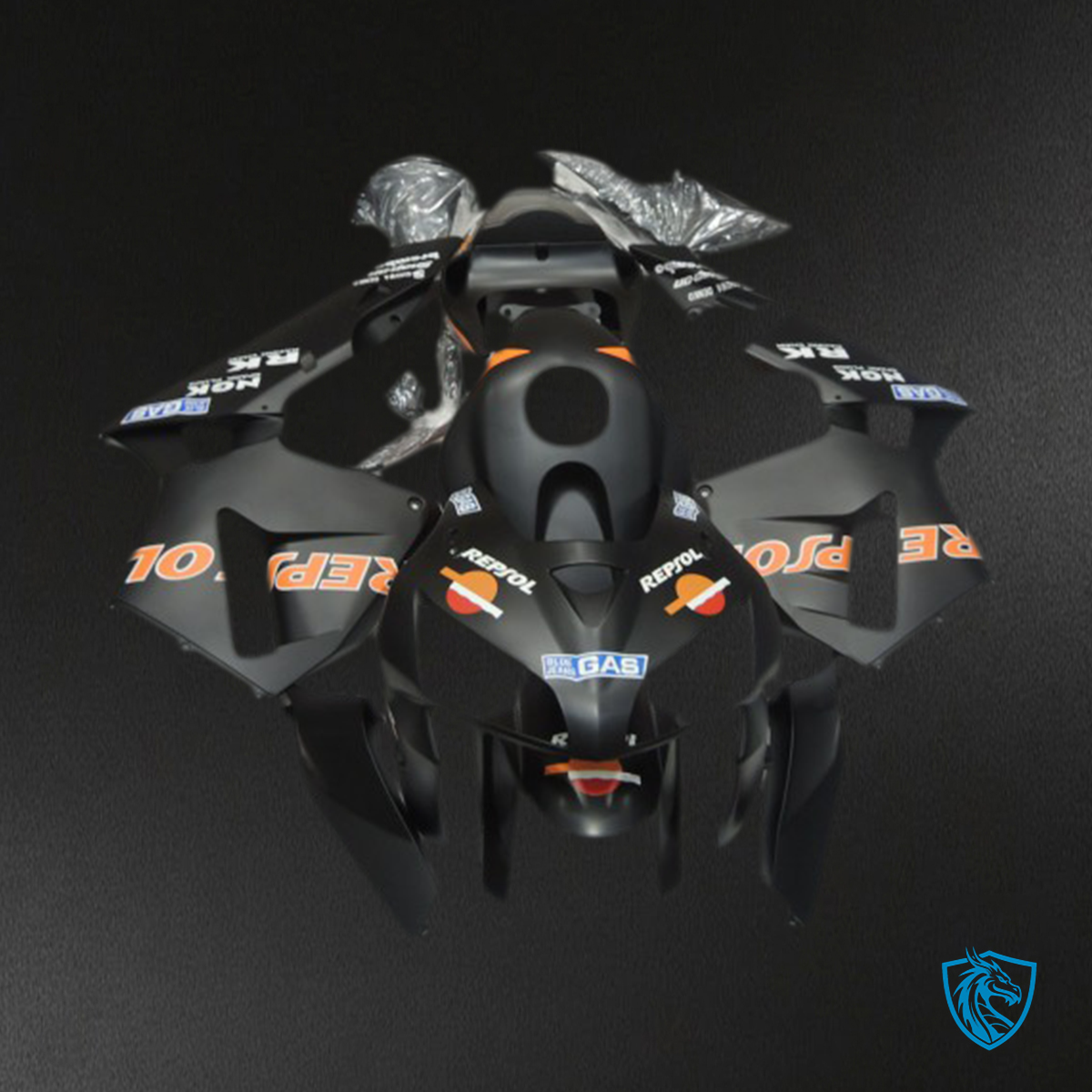 Honda CBR600RR (2003-2004) Matte Black Repsol Motorcycle - Fairing Kit | ABS Bodywork