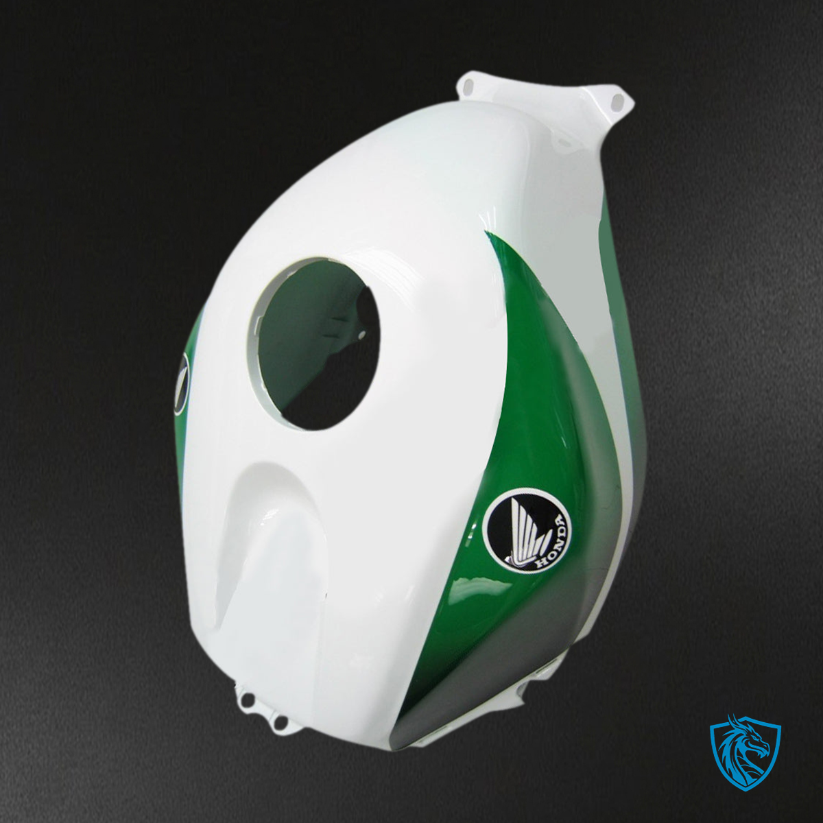 Honda CBR600RR (2003-2004) No.23 White, Black & Green Fairings Kit - Aftermarket ABS Bodywork