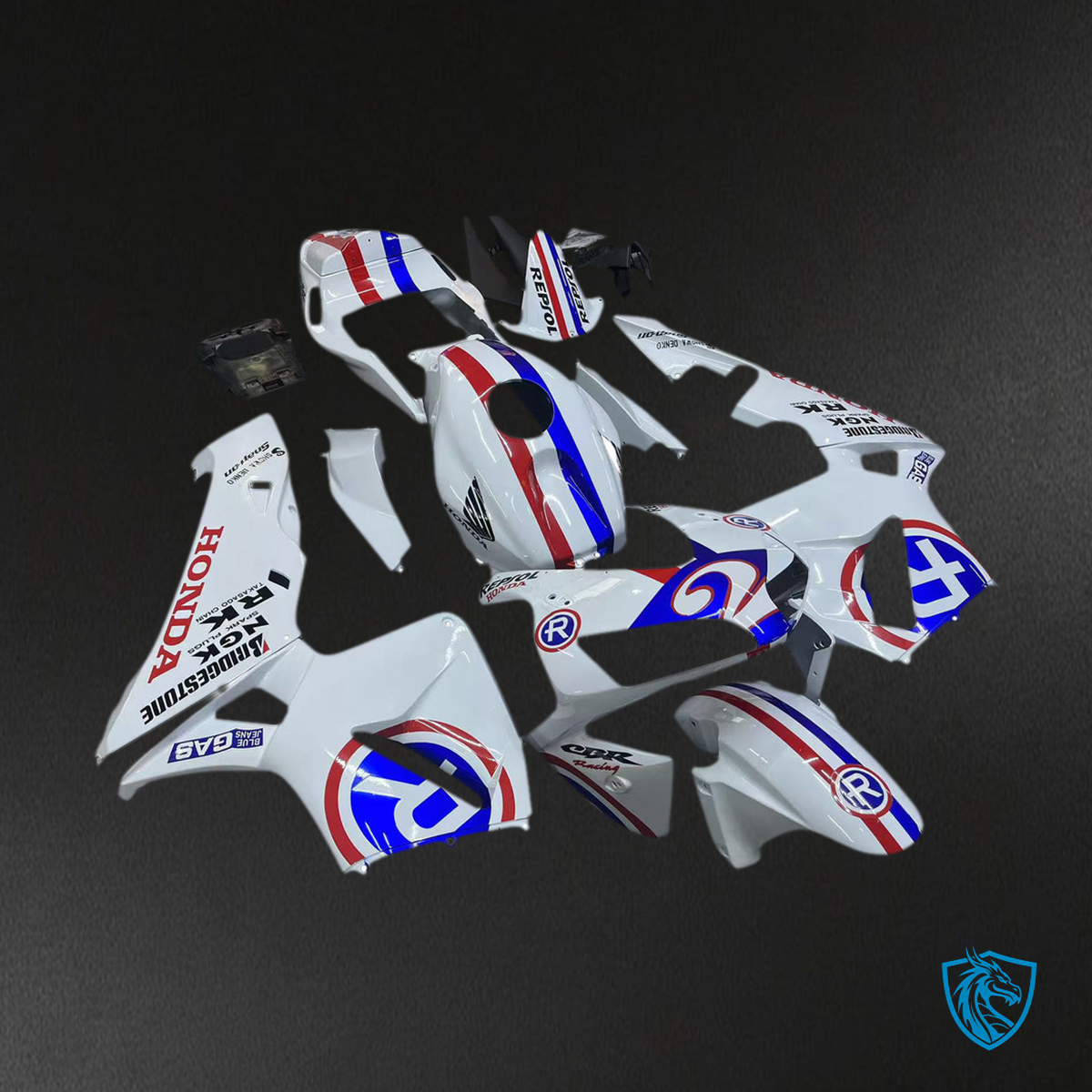 Honda CBR600RR (2003-2004) No. 2 White Generic - MERGEment Motorcycle Fairings Kit