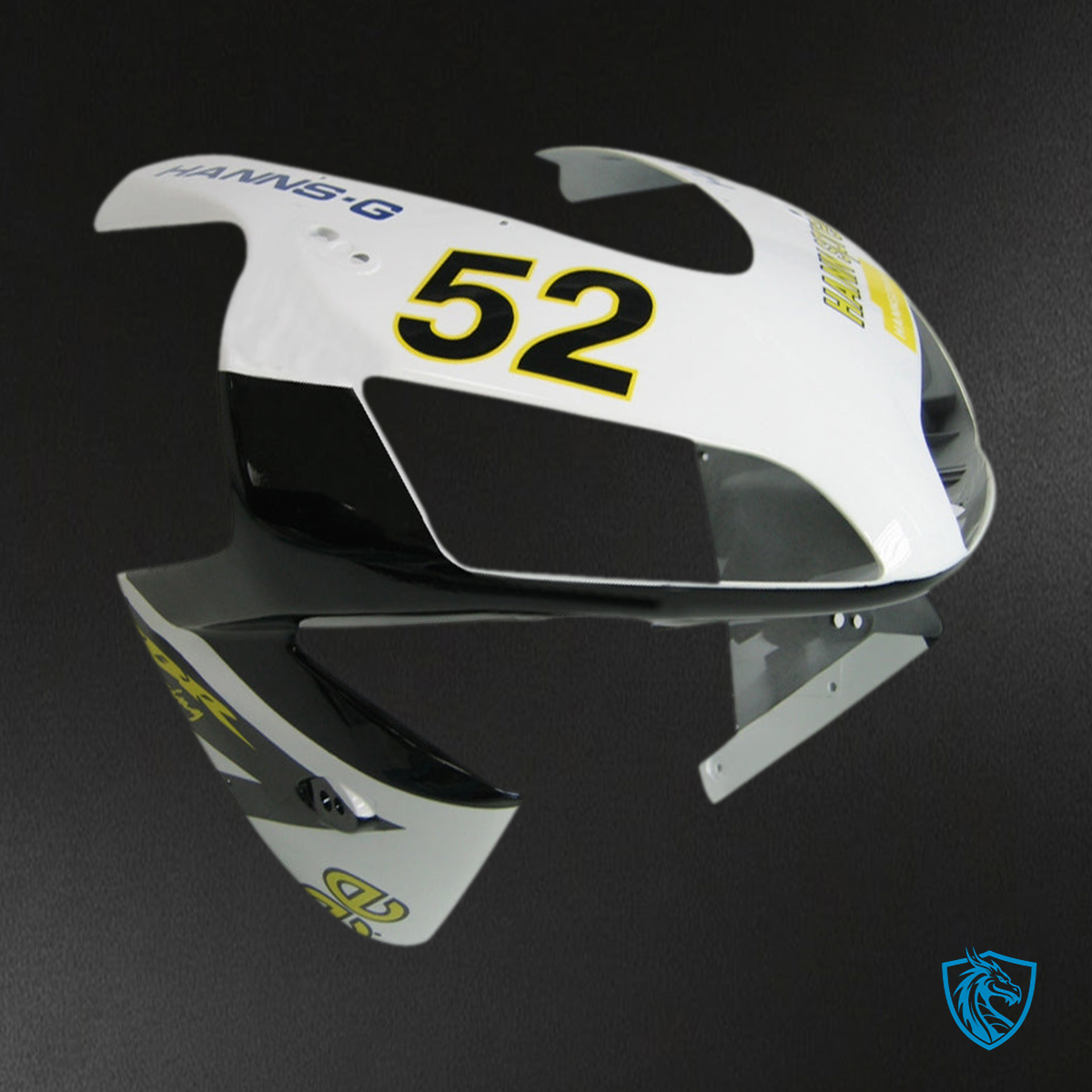 Honda CBR600RR (2003-2004) No.52 White, Black & Green Generic - Custom ABS Fairing Kit