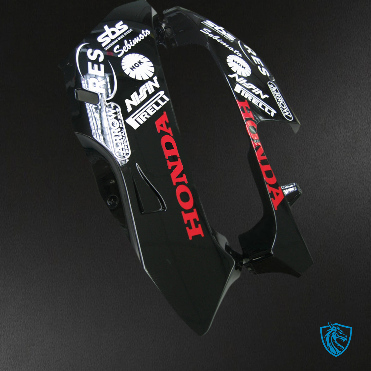 Honda CBR600RR (2003-2004) No.52 White, Black & Green Generic - Custom ABS Fairing Kit