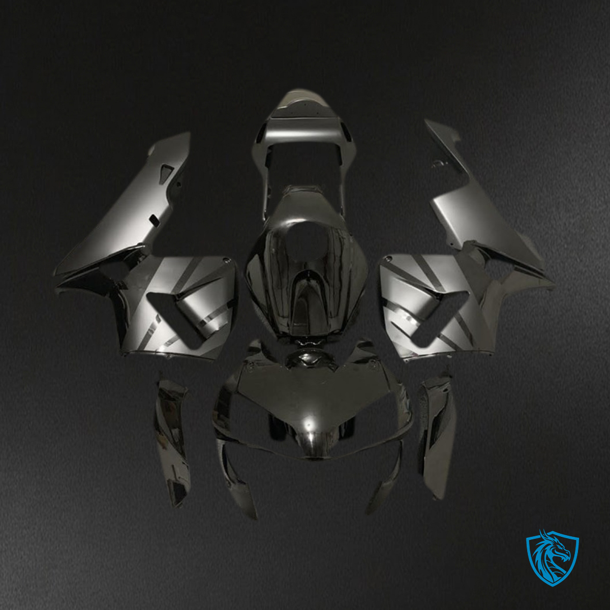 Honda CBR600RR (2003-2004) Black OEM Matte Style - Custom ABS Fairing Kit