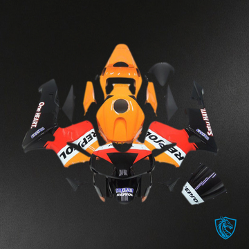 Honda CBR600RR (2003-2004) Orange & Red One Heart Repsol - Custom ABS Fairing Kit