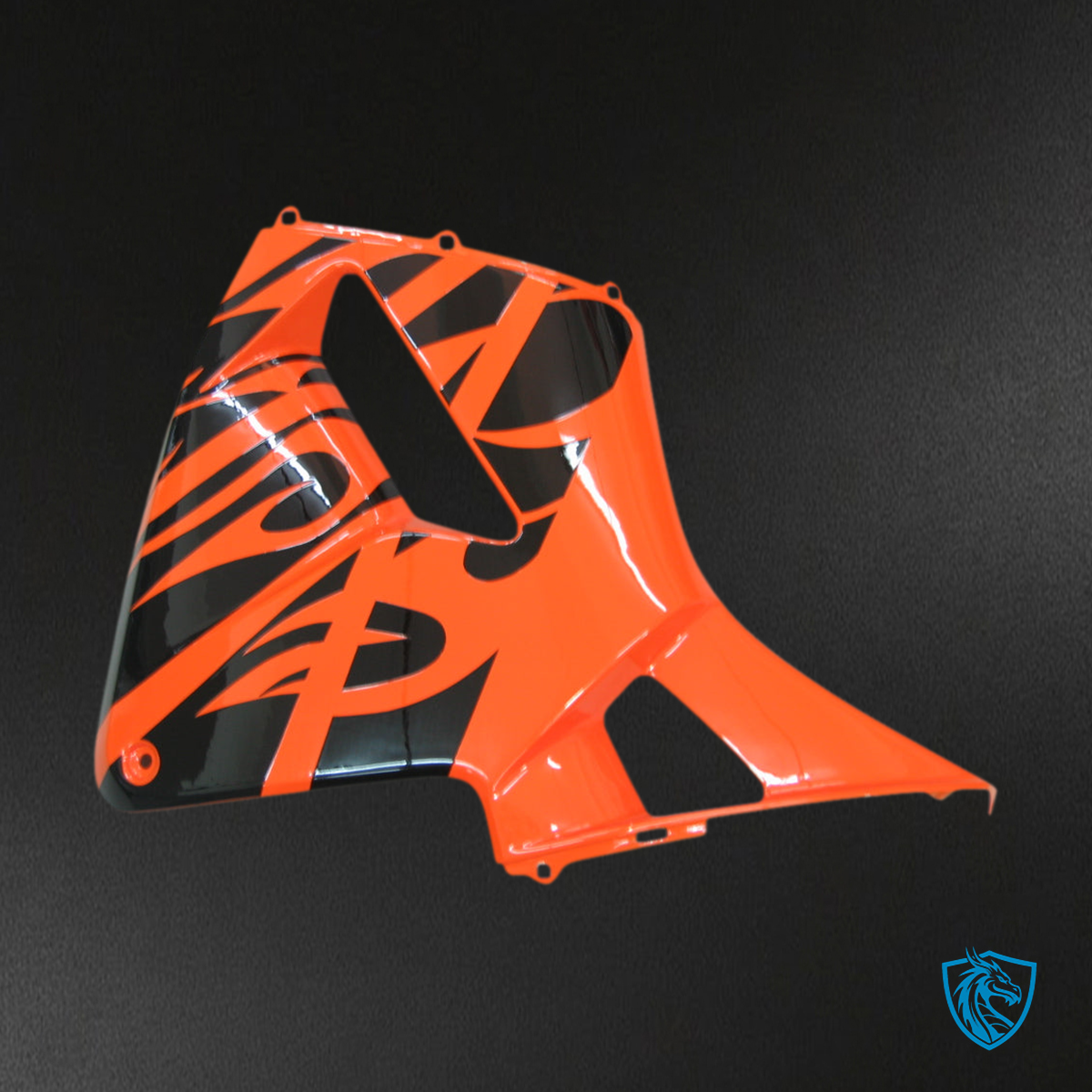 Honda CBR600RR (2003-2004) Orang & Black Flame Generic Fairings Kit | ABS Bodywork