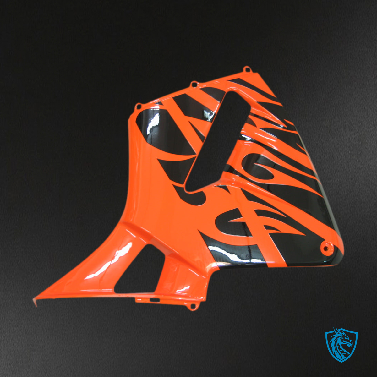 Honda CBR600RR (2003-2004) Orang & Black Flame Generic Fairings Kit | ABS Bodywork