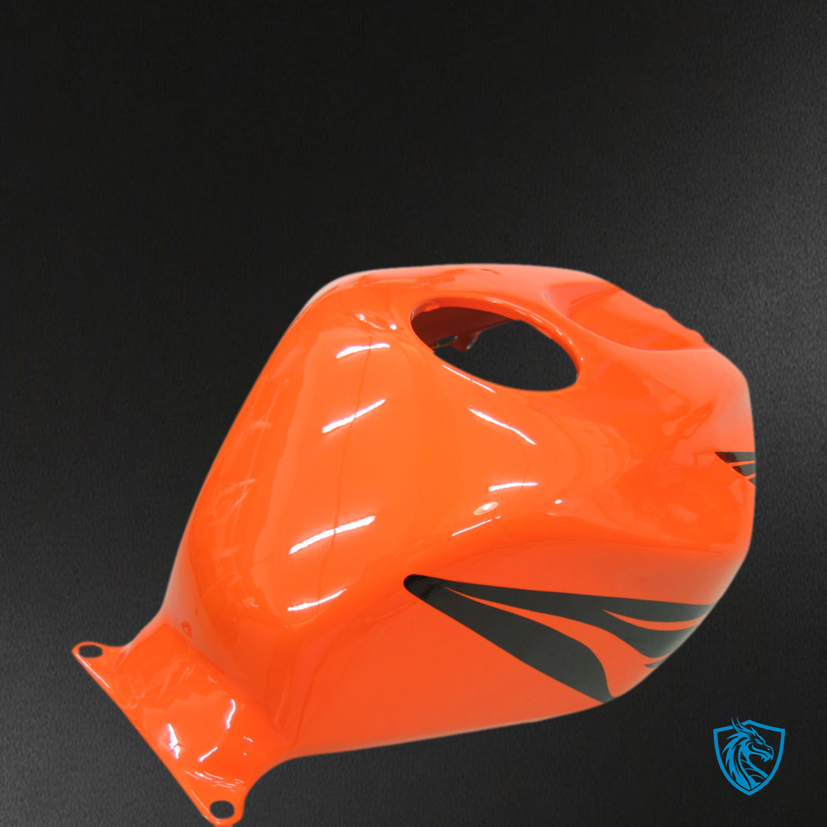 Honda CBR600RR (2003-2004) Orang & Black Flame Generic Fairings Kit | ABS Bodywork