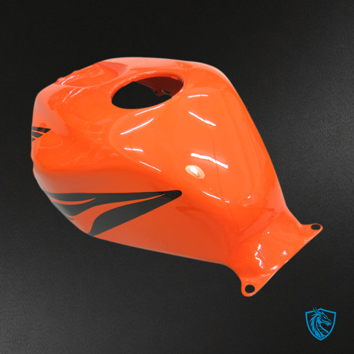 Honda CBR600RR (2003-2004) Orang & Black Flame Generic Fairings Kit | ABS Bodywork