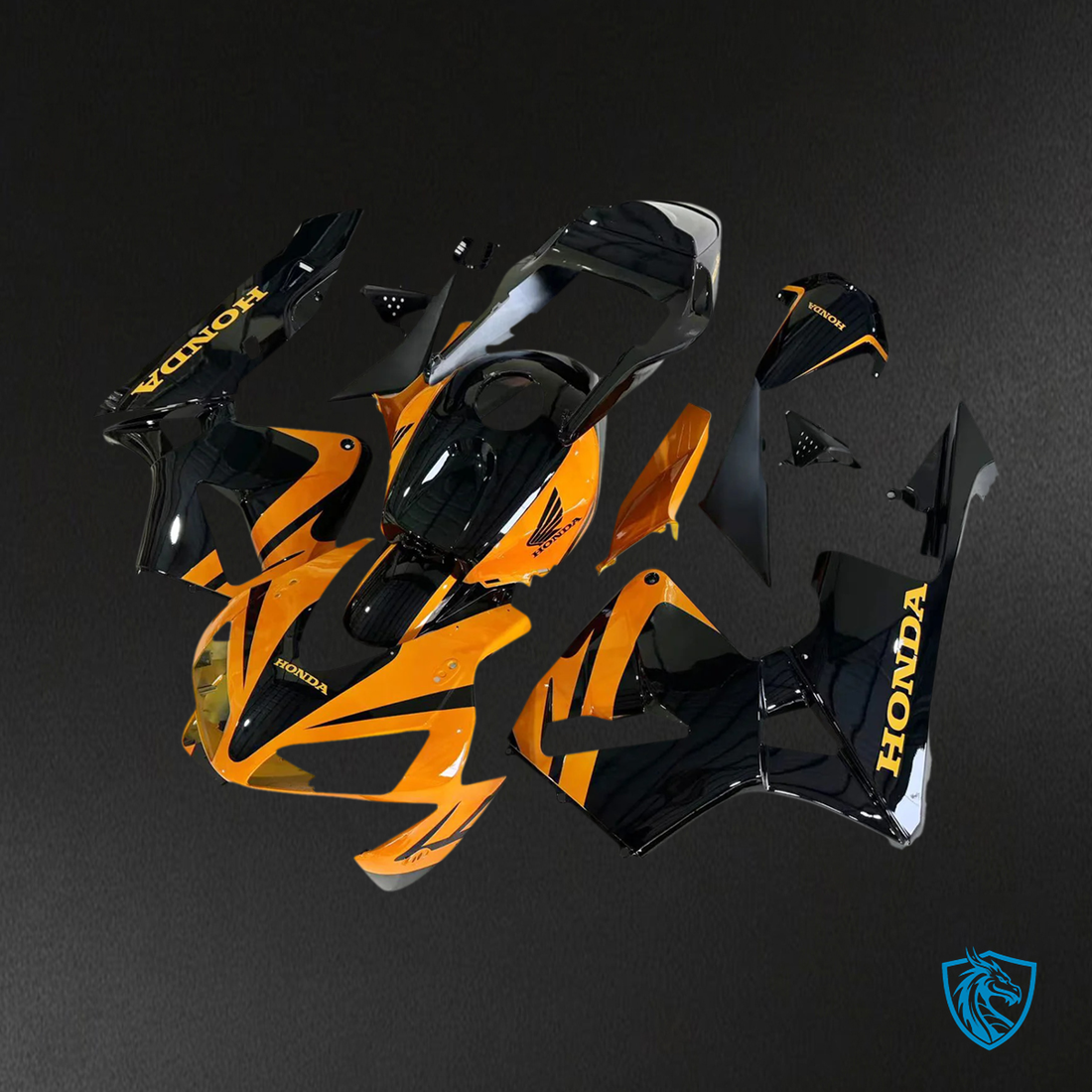 Honda CBR600RR (2003-2004) Orange & Black - Fairing Kit