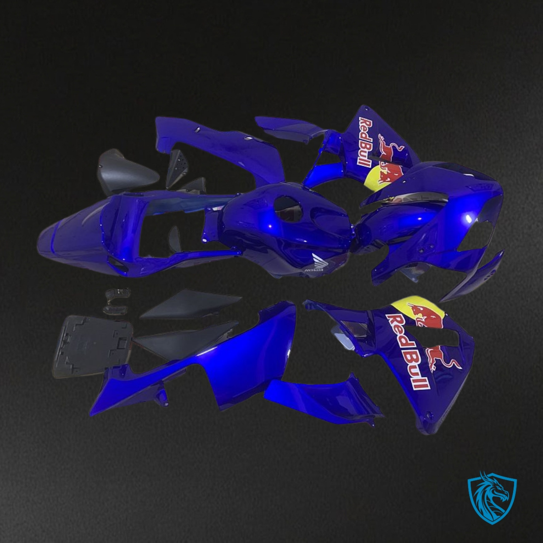 Honda CBR600RR (2003-2004) Glossy Blue Red Bull - MERGEment Motorcycle Fairings Kit