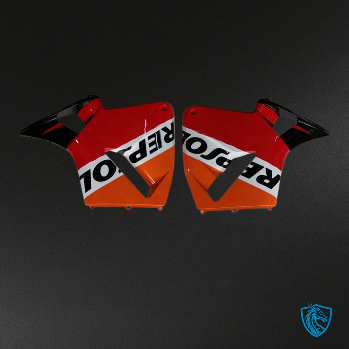 Honda CBR600RR (2003-2004) Black, Orange & Red Fairing Kit - Aftermarket ABS Bodywork