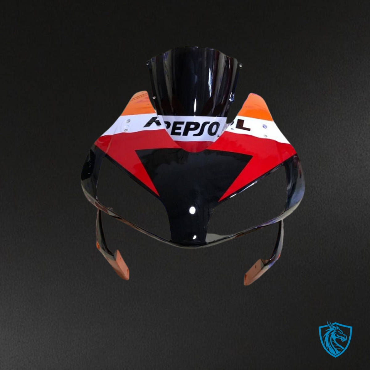 Honda CBR600RR (2003-2004) Black, Orange & Red Repsol - MERGEment Motorcycle Fairings Kit