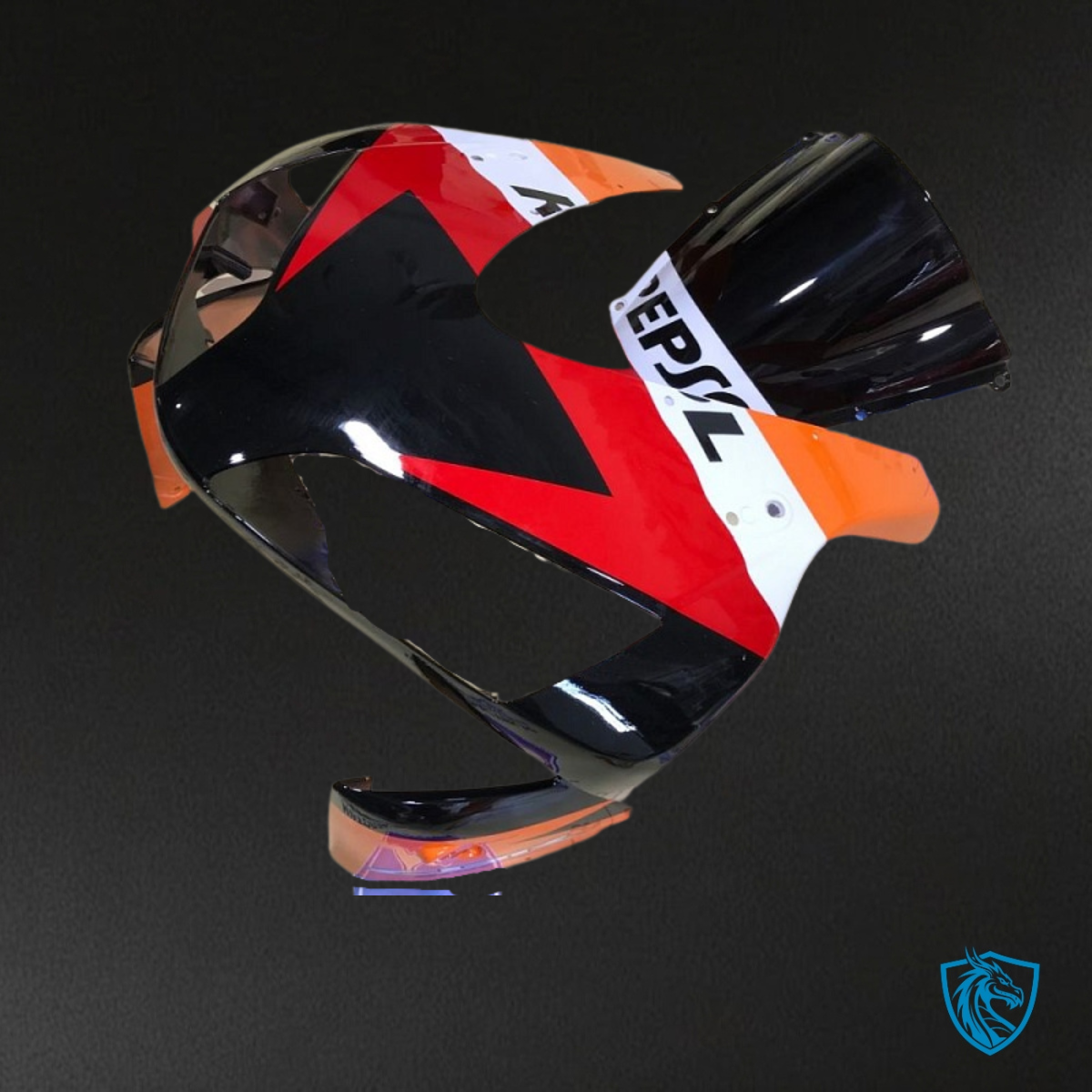 Honda CBR600RR (2003-2004) Black, Orange & Red Repsol - MERGEment Motorcycle Fairings Kit