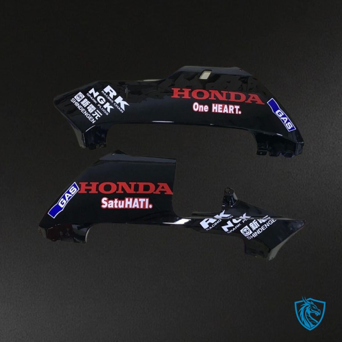 Honda CBR600RR (2003-2004) Black, Orange & Red Repsol - MERGEment Motorcycle Fairings Kit