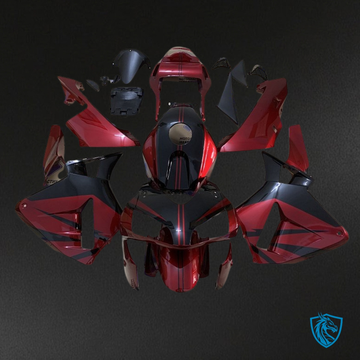 Honda CBR600RR (2003-2004) Black & Red Fairing Kit | ABS Bodywork