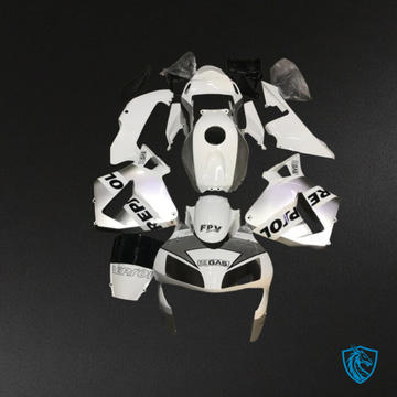Honda CBR600RR (2003-2004) Gloss White & Silver Fairing Kit | ABS Bodywork