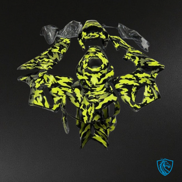 Honda CBR600RR (2003-2004) Black & Yellow Camouflage Fairing Kit | ABS Bodywork