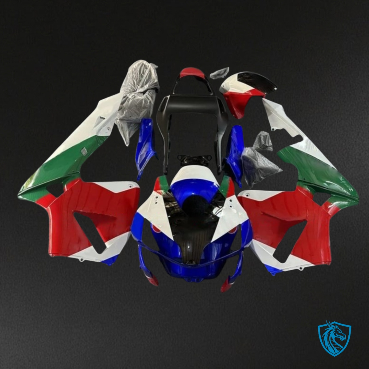 Honda CBR600RR (2007-2008) Black, White, Green,Blue & Red Gloss Fairing Kit | ABS Bodywork