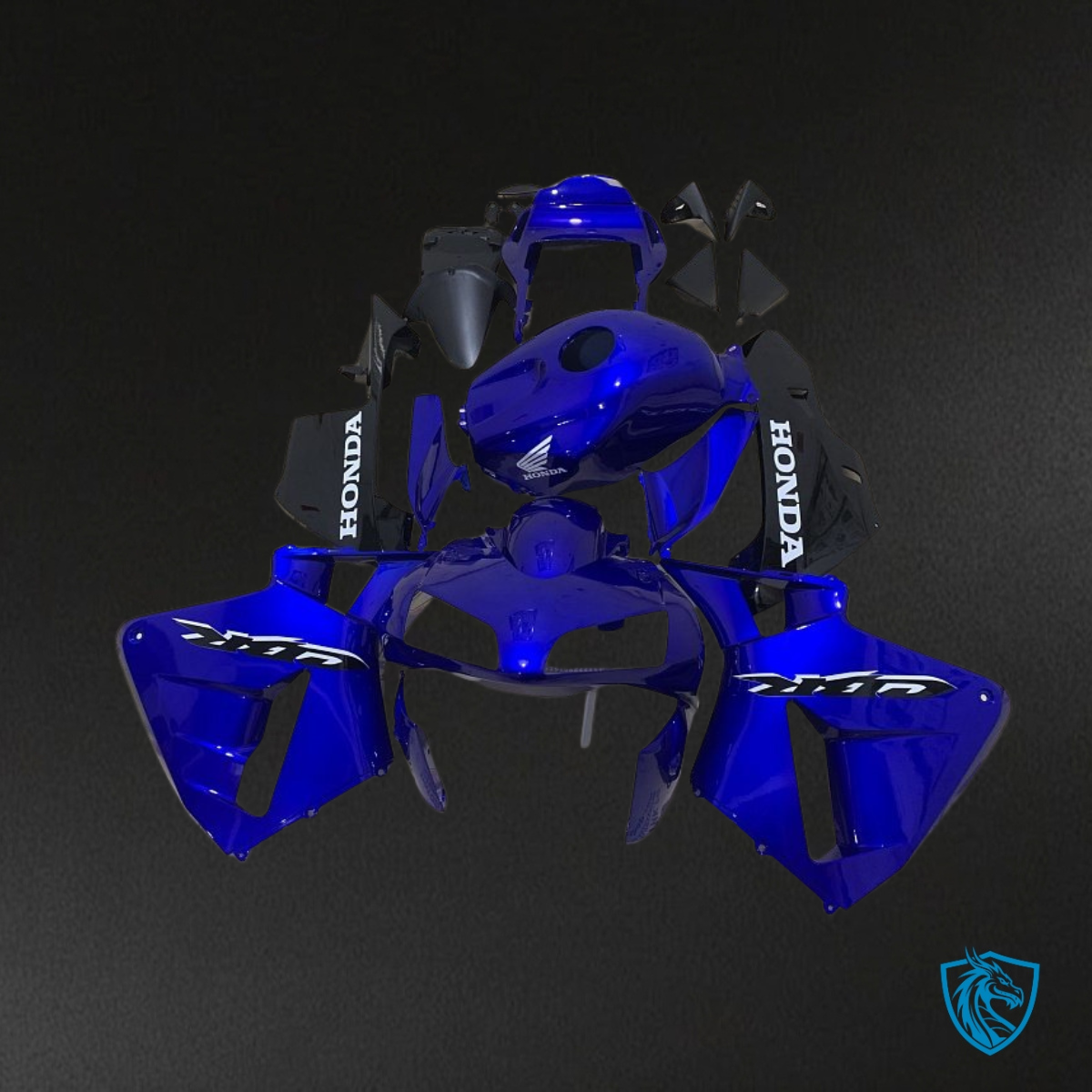 Honda CBR600RR (2003-2004) Blue & Black Logo Fairing Kit | ABS Bodywork