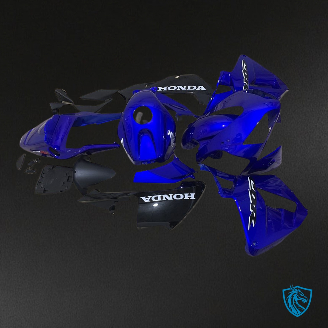 Honda CBR600RR (2003-2004) Blue & Black Logo Fairing Kit | ABS Bodywork