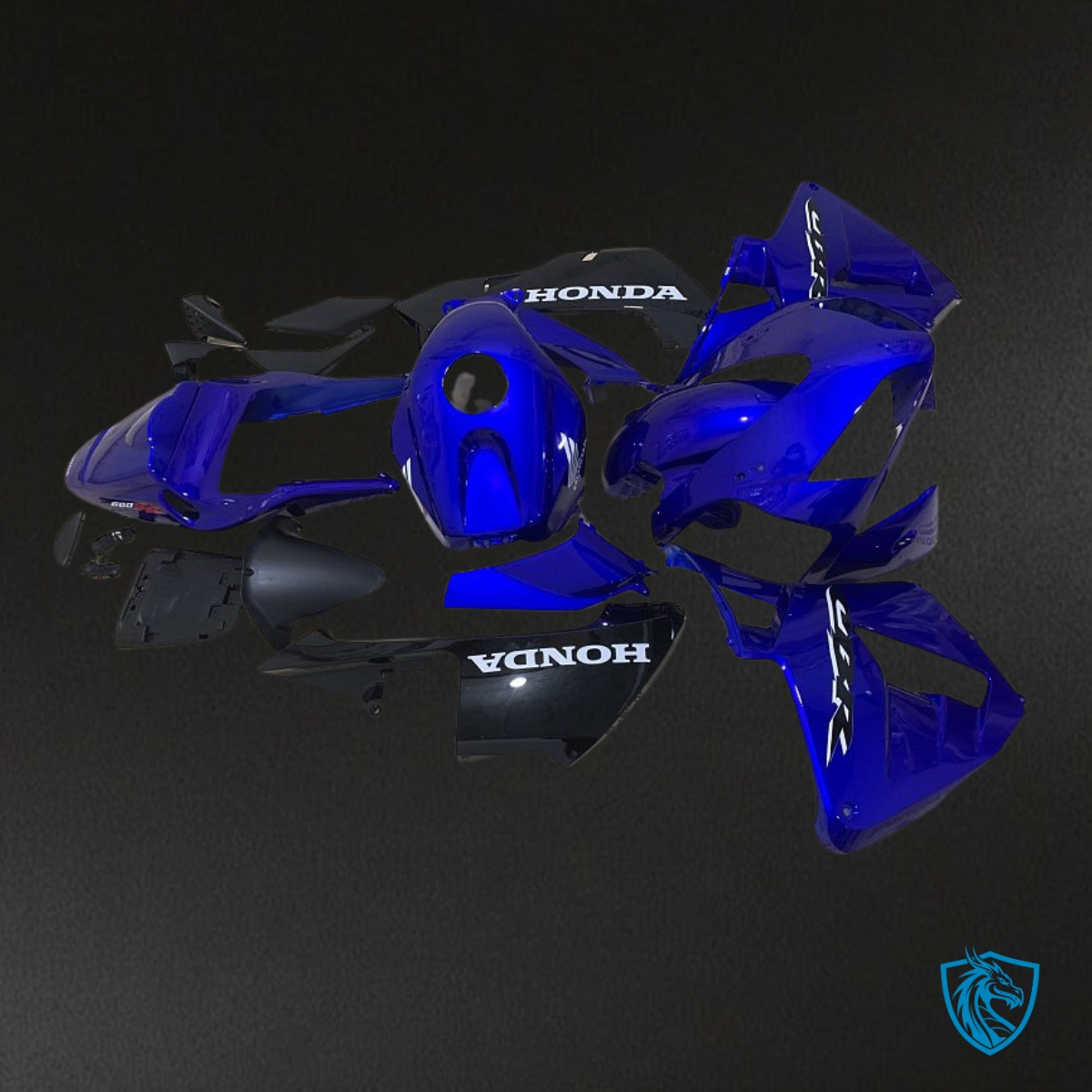 Honda CBR600RR (2003-2004) Blue & Black Logo Fairing Kit | ABS Bodywork