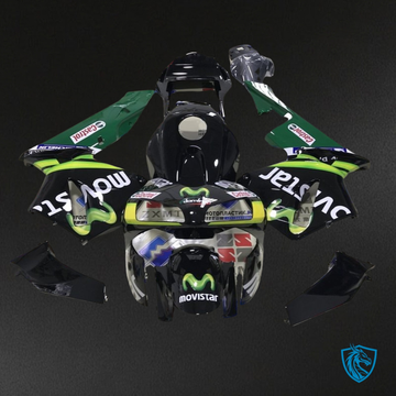 Honda CBR600RR (2003-2004) Green & Black Movistar - Custom ABS Fairing Kit