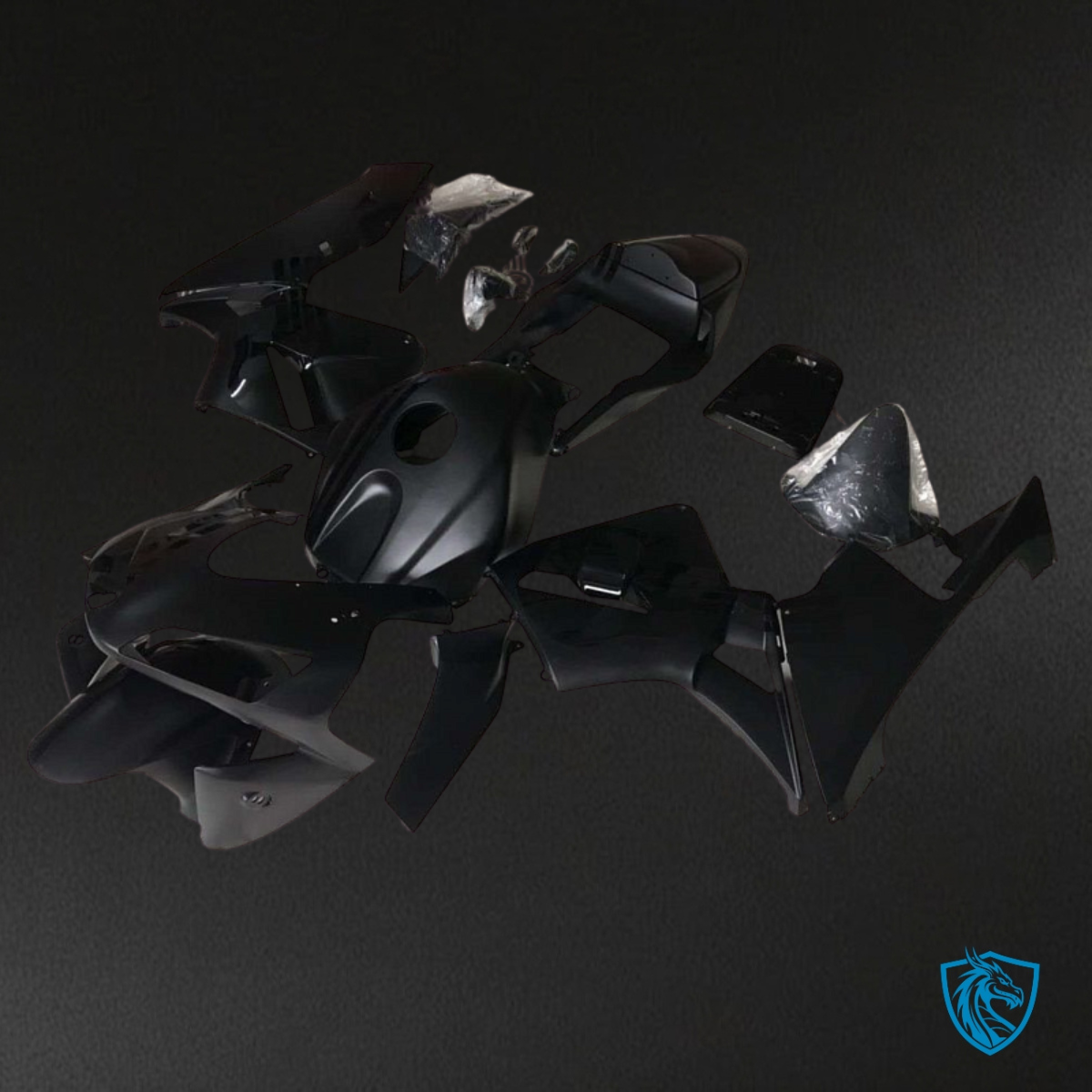 Honda CBR600RR (2003-2004) Matte Black No Logo - MERGEment Motorcycle Fairings Kit