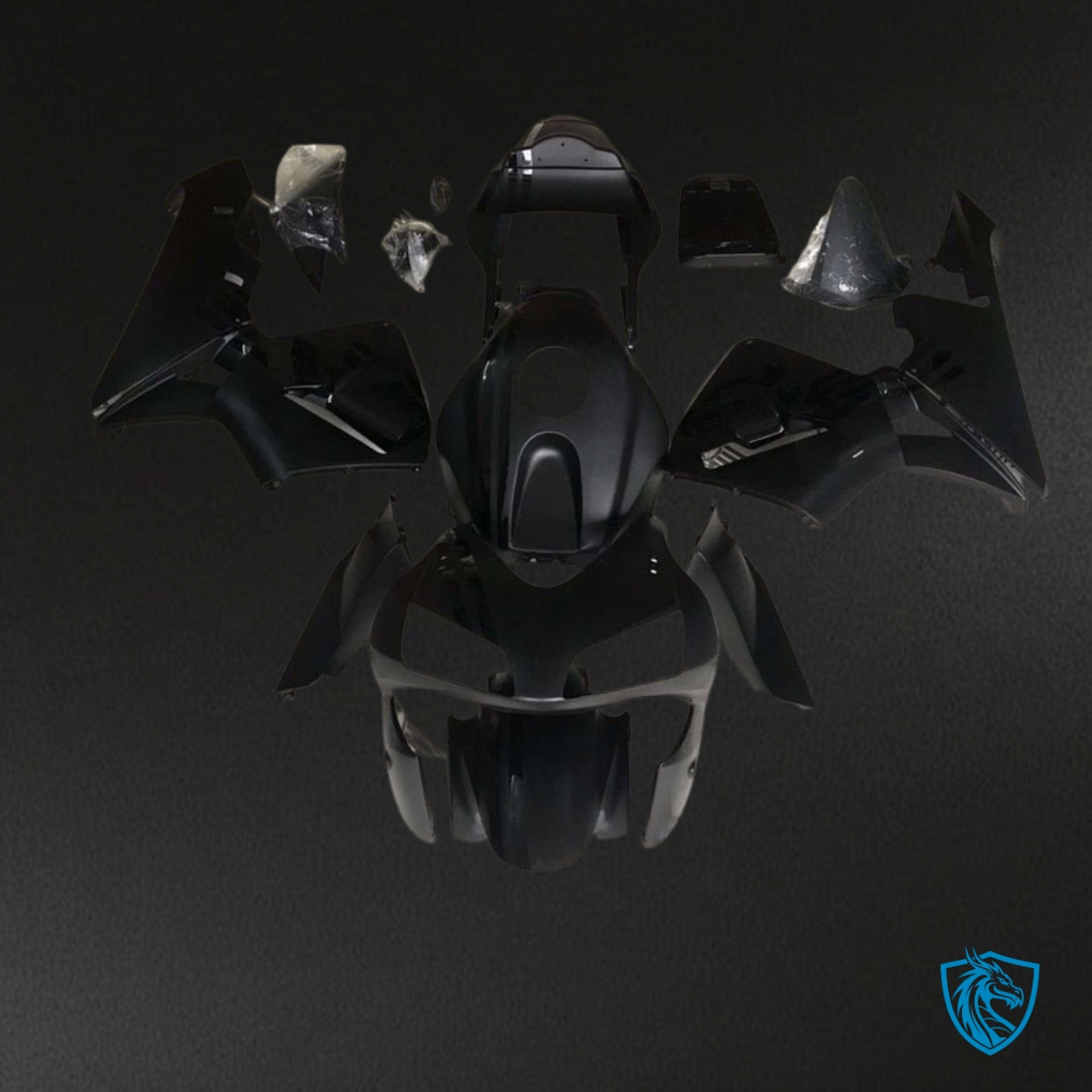 Honda CBR600RR (2003-2004) Matte Black No Logo - MERGEment Motorcycle Fairings Kit