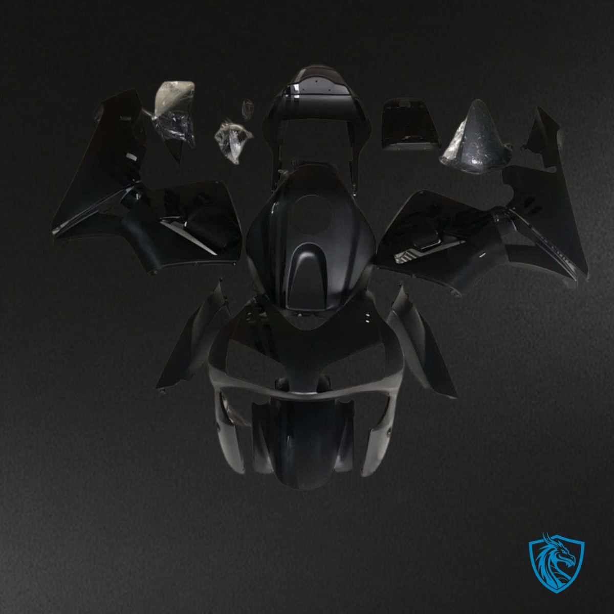 Honda CBR600RR (2003-2004) Matte Black No Logo - MERGEment Motorcycle Fairings Kit