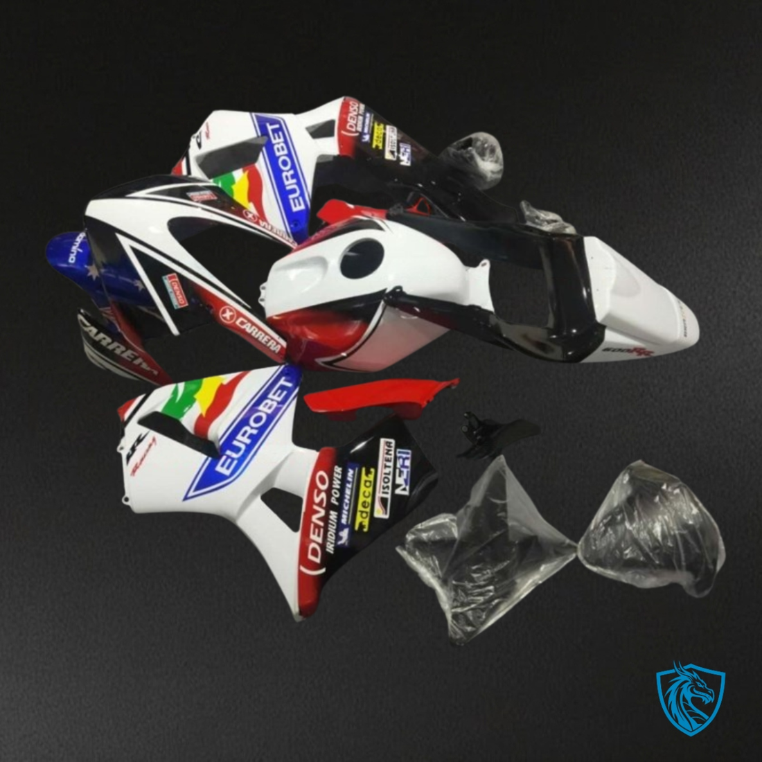 Honda CBR600RR (2003-2004) White, Red, Blue & Black Fairing Kit | ABS Bodywork