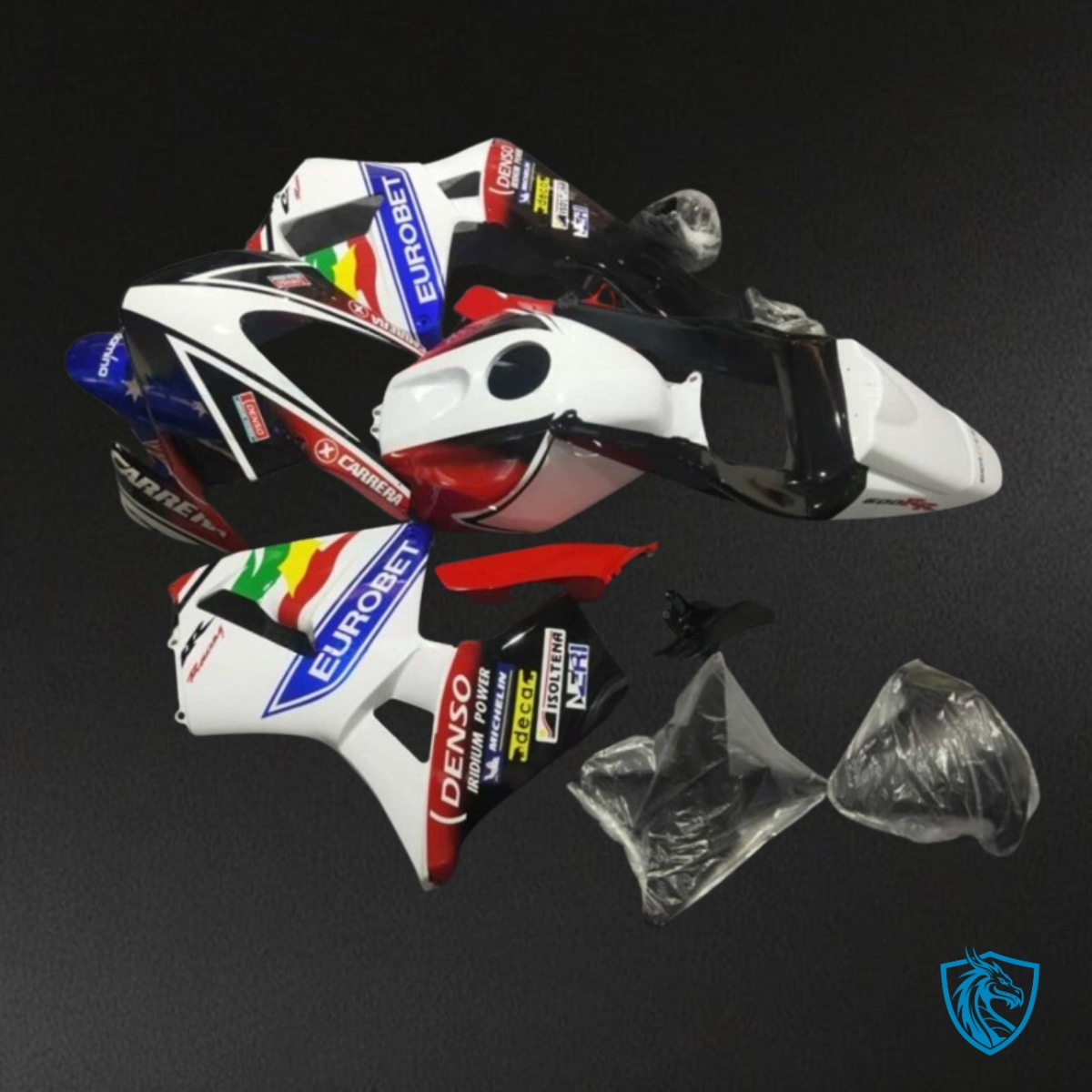 Honda CBR600RR (2003-2004) White, Red, Blue & Black Fairing Kit | ABS Bodywork