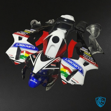 Honda CBR600RR (2003-2004) White, Red & Black Fairing Kit | ABS Bodywork