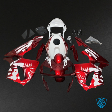 Honda CBR600RR (2003-2004) Red & White - MERGEment Motorcycle Fairings Kit
