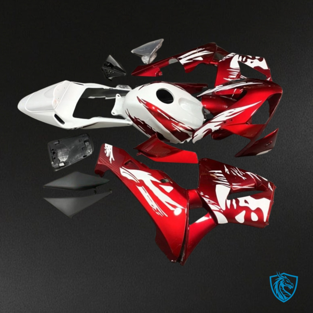 Honda CBR600RR (2003-2004) Red & White - MERGEment Motorcycle Fairings Kit