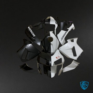 Honda CBR600RR (2003-2004) White & Black Fairing kit - Aftermarket ABS Bodywork