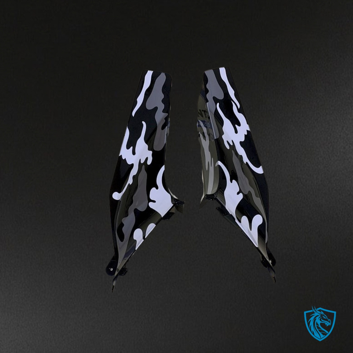 Honda CBR600RR (2003-2004) White, Black & Gray Camo - Custom ABS Fairing Kit